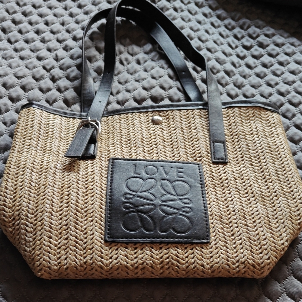 Black and Tan Tote Bag